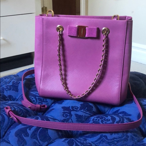 Salvatore Ferragamo Handbags - Ferragamo Pink and Gold shoulder bag 3-in-1